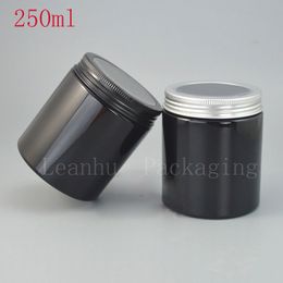 250G Large Capacity Black Empty Cream Jars,DIY Lotion And Containers,Empty Cosmetic Containers,Makeup Cosmetics Container