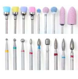 Mill Ceramic Diamond Nail Drill Bit Brushes Ball Stone Cuticle Cutter Manicure Machine Rotary Burr Pedicure Tools