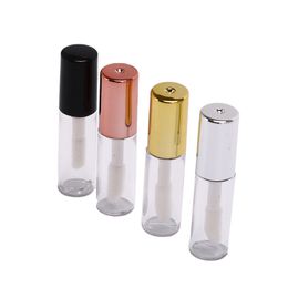 Mini Plastic Empty Lip Gloss Tubes With Cap Transparent Cosmetic Lipstick Container 10 Pieces