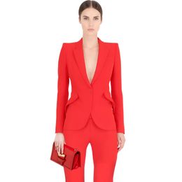 womens red trouser suit uk