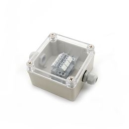 Plastic Junction Box 125*125*75mm Electric Distribution Enclosure Waterproof Clear Cover with Connectors