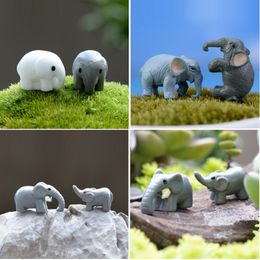 Casa de muñecas en miniatura jardín de hadas micro Elefante 10pcs 