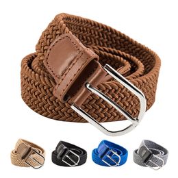 Woven Elastic Black Belt Man And Women High Quality Knitted Canvas Stretchy Belts Strap Forces Military Waist Belt Tactical Gear