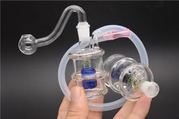 Newest Inline Perc Glass dab oil rig bongs 10mm Ash Catchers Bong Internal Vortex oil burner pipes