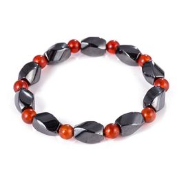 Black Natural Stone Healing Strands Beads Sports Charm Bracelets For Men Women Bangle Fashion Decor Jewellery