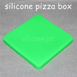 1pc 200ml Nonstick Wax Containers Silicone Pizza Concentrate Silicon Square Container Big Jars Dishes Mats Dab Dabber Tool Extra Large Jar