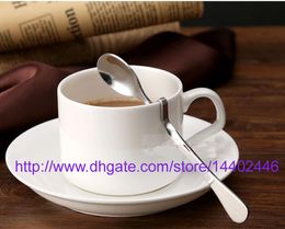 free honey NZ - 500pcs NEW Stainless steel Twisted handle Curved Tea Coffee Drink Condiment Spoon Teaspoon V handled Honey jam DHL Fedex Free