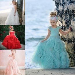Pleated Floral Flower Girls Dresses 2019 Cute First Communion Dress for Little Girls Boho/Bohemian Girls Party Dress