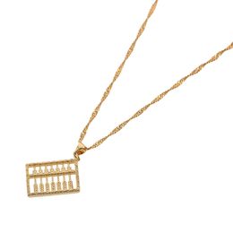 Womens Back School Gift Chinese Abacus Pendant Necklace Graduation Gift