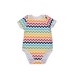 Baby Clothing 2018 Newest Easter's Day Clothes Girls Jumpsuits Stripe Printed Short Sleeve Romper Baby Girls Clothing Boutique 7Styles