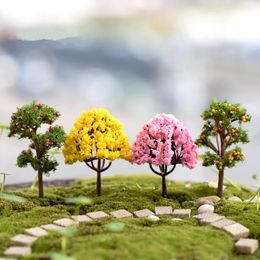 Decoration For Micro Garden Landscape Potted Lawn Mini Artificial Cherry Trees Crafts DIY 50pcs/lot T2I120