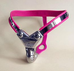 Chastity Belt Pink Colour Stainless Steel Male Device with Cock Cage Sex Slave Penis Lock BDSM Adult Toy for Men