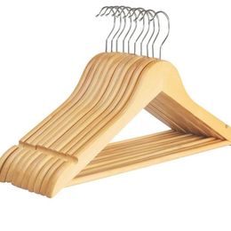 Wooden Clothes Hanger Coat Hanger For Dry And Wet Dual Cloth Purpose Rack Non Slip Storage Supplies Eco Friendly SN182