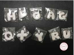 Exclusive 925 Sterling Sliver A-Z Custom Name Letters Sliver Iced out Necklaces & Pendant Charm For Cubic Zircon Rope Chain Hip Hop