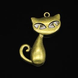 32pcs Zinc Alloy Charms Antique Bronze Plated cat fox Charms for Jewellery Making DIY Handmade Pendants 39*32mm