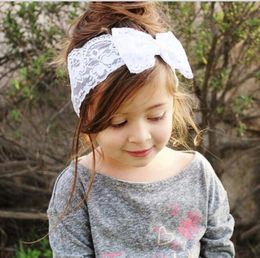 Ins baby lace headbands elastic bowknot hairband infant baby lace flower headwear cute girls hair accessories headdress wholesale