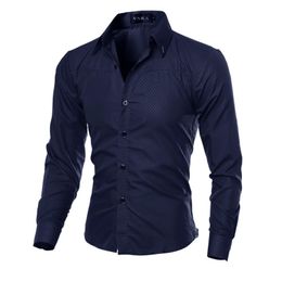 5XL Plus Size Brand-clothing Cotton Mens Clothing Solid Soft Men Shirt Long Sleeve Mens Shirts Casual Slim Fit Hot Sale