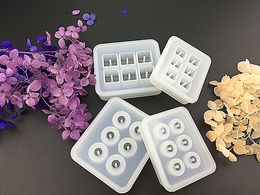 Six Grid Silicone Jewellery Bead Mould with Hole 12mm 16mm Square and Round Bead Mould DIY Jewellery Making Craft Flexible Resin Mould