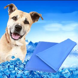 Summer Canvas Ice Pad Pet Dog Kitty Cooling Bed Ice Cushion Blue Ice Cool Pad pet soft safety Pad cooling Cats/Dogs mat
