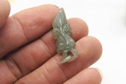 Natural white jade, hand-carved three-dimensional goldfish (more than one year), lucky necklace pendant.