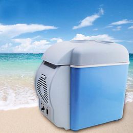 7.5L Mini Car Refrigerator Multi-Function Home Travel Vehicular Fridge Dual-use Box Cooler Warmer Temperature Control