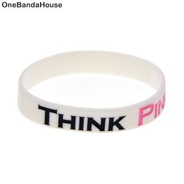 1PC Cancer Awareness Think Pink Silicone Wristband What Better Way To Carry The Message Than With A Daily Reminder