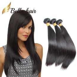 Bella Hair 3pcs/lot Unprocessed Brazilian Hair Weft Natural Colour Grade 9A Straight Weaves Julienchina