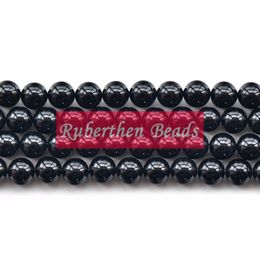 loose natural onyx beads UK - NB0001 Natural Stone Black Onyx DIY Bracelet Beads High Quality Loose Stone 8 mm Round Black Agate for Make Jewelry Free Shipping