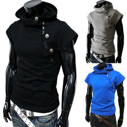 Summer Men t Shirts 2017 Fashion Slim Fit Tops Tees Hooded Short Sleeve T Shirt Mens Clothing Casual Tee Shirts hombre t-shirts