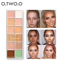 O.TWO.O Concealer Cream Primer Paleta De Corretivo Profissional 12 Colors Cosmetic Camouflage Concealer Palette Face Makeup