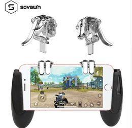 Sovawin 4-Click Metal Pubg Mobile Controller Portable Gamepad L1 R1 Trigger Aim L1R1 Shooter Phone Game Fire Button