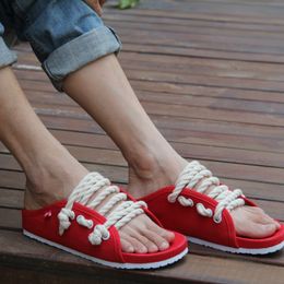 New 2018 Summer Cool Mens Slippers Shoes Beach Best Sandals Fashion Canvas Men Flip Flops Sandals Washable Male Slippers