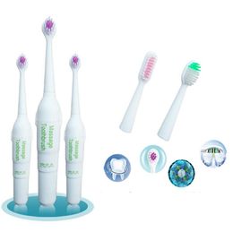 Hot 3 Heads Electric Toothbrush Rotating Type Brush Heads Battery Operated Teethbrush Hot Sell Teeth Whitening For Adults children