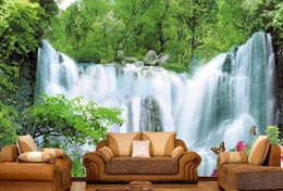 European 3D Photo Wallpaper Murals Waterfall view Wallpaper For Living Room Children Room Wall Covering 3D Wall Murals