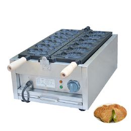 Factory supply 110V 220V Electric commercial taiyaki waffle maker/Fish shape waffle making machine/taiyaki machine