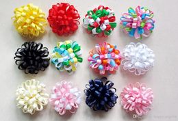 Baby Loop Bows Clips Ponytail Holder Hair Accessories Girl Ribbon Boutique Xmas Hair Bows clip Flower Ties Headband Headwear 100pcs HD3236