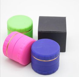 Silicone Dia 63mm 4 Layer herb Grinder Smoking Accessories Tools Case Aluminium Alloy Abrader Metal Tobacco Spice Crusher