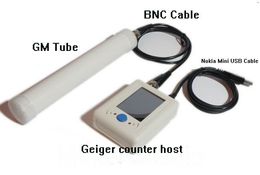 Freeshipping Digital Geiger Counter Nuclear Radiation Detector Radioactive Particles Detector + Nokia Mini USB Cable + BNC Cable + GM Tube