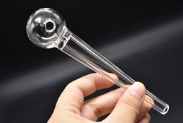 wholesale 5.5inch thick heady Pyrex Glass cigarette Philtre bat One Hitter Pipe cheap protable glass oil burner tobacco hand pipe for smoking