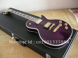 free shipping high quality New Arrival G LP Custom Purple Electric Guitar Golden Hardware Hot Guitar In Stock