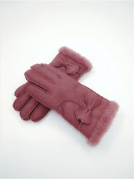Klasyczne mody kobiety wełniane rękawiczki wełny ciepłe rękawiczki WITRPOOF Frostproof skórzane rękawiczki 100% jakość skóry
