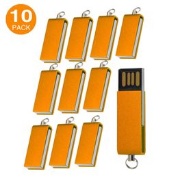 Free Shipping Bulk 10PCS 128MB Mini Swivel USB 2.0 Flash Drives Rotating Pen Drives Thumb Storage for PC Macbook USB Memory Stick Colorful