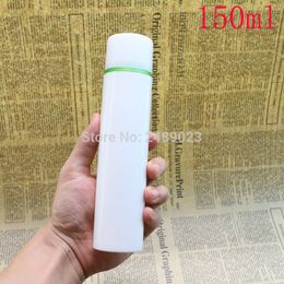 White Cap Empty Airless Pump Plastic Bottles Green Bottle Lotion On Travelling Cosmetic Packaging 100pcs/lot