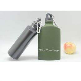 Kitchen Accessories Stainless Steel Tumbler Outdoor Sports Cold Kettle Drink Wine Water Bottle 500ml Hip Flasks Aluminum Black Green