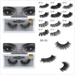 60 pair New 3D Mink Eyelashes Eyelashes Messy Eye lash Extension Sexy Eyelash Full Strip Eye Lashes DHL