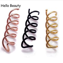 20 PCS Wedding Hair Accessories Rose Gold Colour Spiral Spin Screw Pin Hair Clip Metal Hairpin Barrette Twist Hair Pins For Women