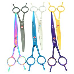7.0Inch Meisha Japan 440c Pet Grooming Scissors Professional Two-Tailed Cutting Shears for Dog Tijeras Salon Clippers Good Quality HB0106