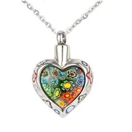 Heart Crystal Urn Necklaces for Ashes Stainless Steel Memorial Keepsake Pendant Cremation Jewellery with Funnel Filler Kit