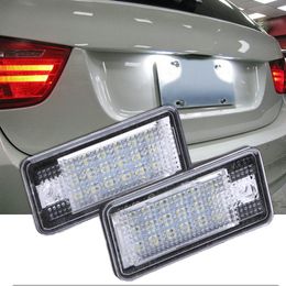 1 Pair 18 LED Chips 13.5V White Car Error 18 LED License Number Plate Light Lamp for A3 S3 A4 A8 B6