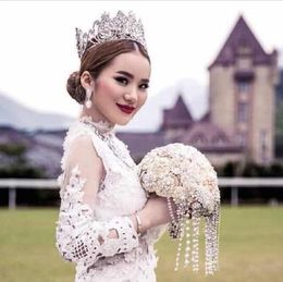 Bridal Jewellery super king crown crown full crown high-end headwear Continental non-fading wedding accessories